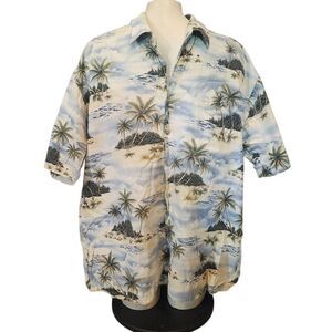 Vintage Pierre Cardin Hawaiian Button Down Shirt Size XL